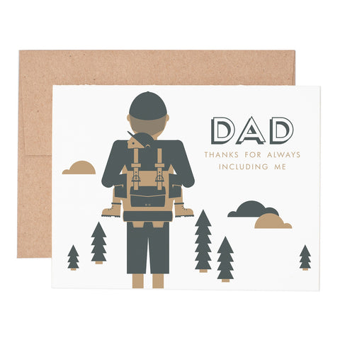 Dad Hiking Greeting Card