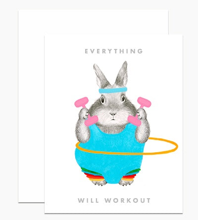 Everything Will Work Out Bunny Card