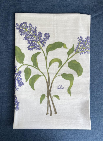 Lilac Flour Sack Tea Towel