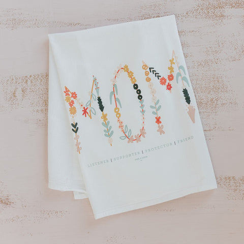 Mom Flour Sack Kitchen Tea Towel