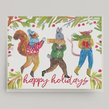 Holiday Animals Card