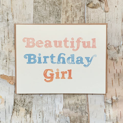 Beautiful Birthday Girl Daydream Card