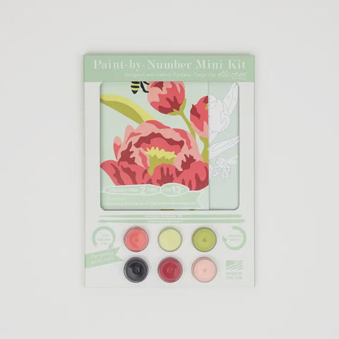 Peonies MINI Paint-By-Number-Kit