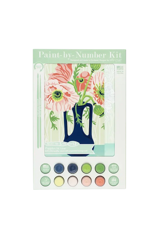 Poppies In Vase Paint By Number Kit