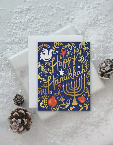 Happy Hanukkah Pomegranate Card