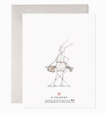 Fancy Pants Valentine Bunny Card