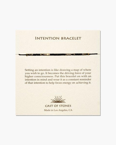 Black Grey Intention Bracelet