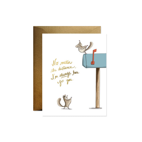 Flying Squirrel Here For You Card