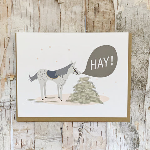 Hay Horse Card