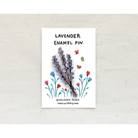 Bundled Lavender Enamel Pin