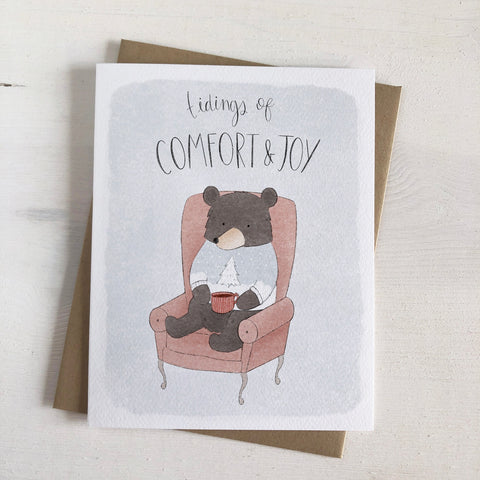 Tidings Of Comfort and Joy Bear Card
