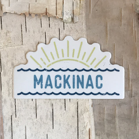 Mackinac Sun and Water Sticker