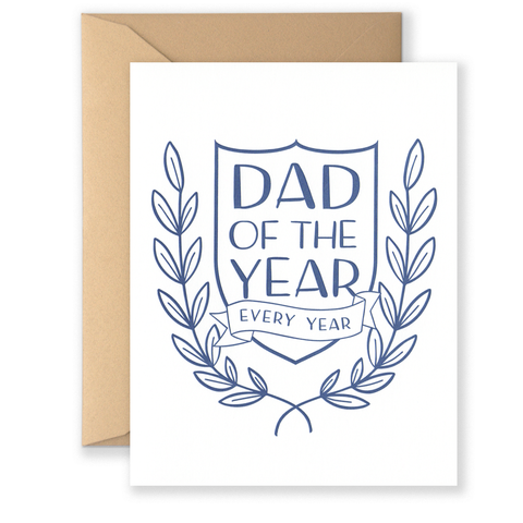 Dad Of The Year Every Year Card