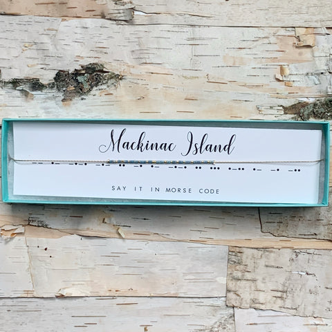 Mackinac Island Morse Code Necklace