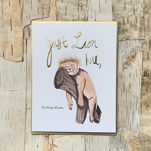 Just Lion Here Card