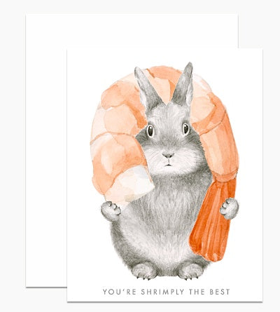 You're Shrimply The Best Bunny Card