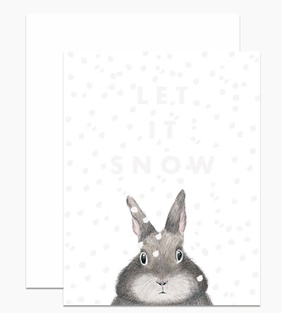 Let It Snow Bunny Card