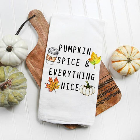 Pumpkin Spice and Everything Nice Kitchen Towel LL